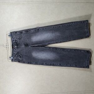 2/$10 05168 Delia's by Doll's Kill black wide leg denim carpenter jeans S